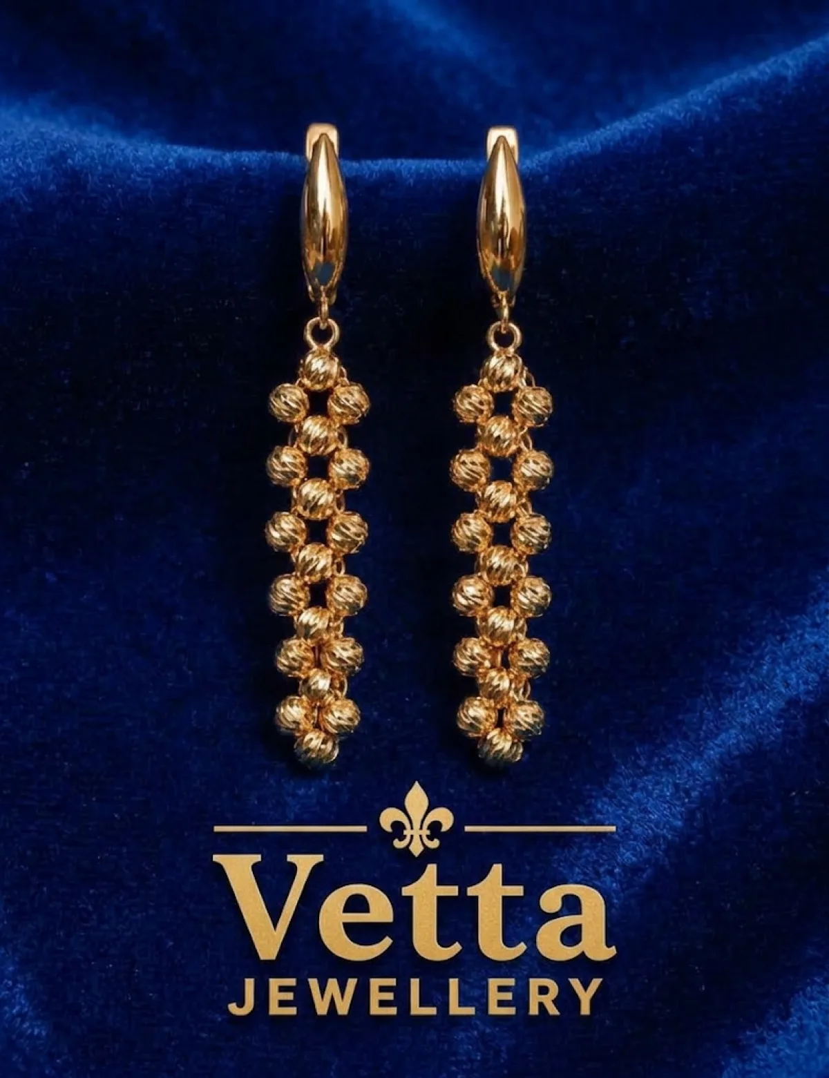 Женские серьги VETTA HJ223 золотистые