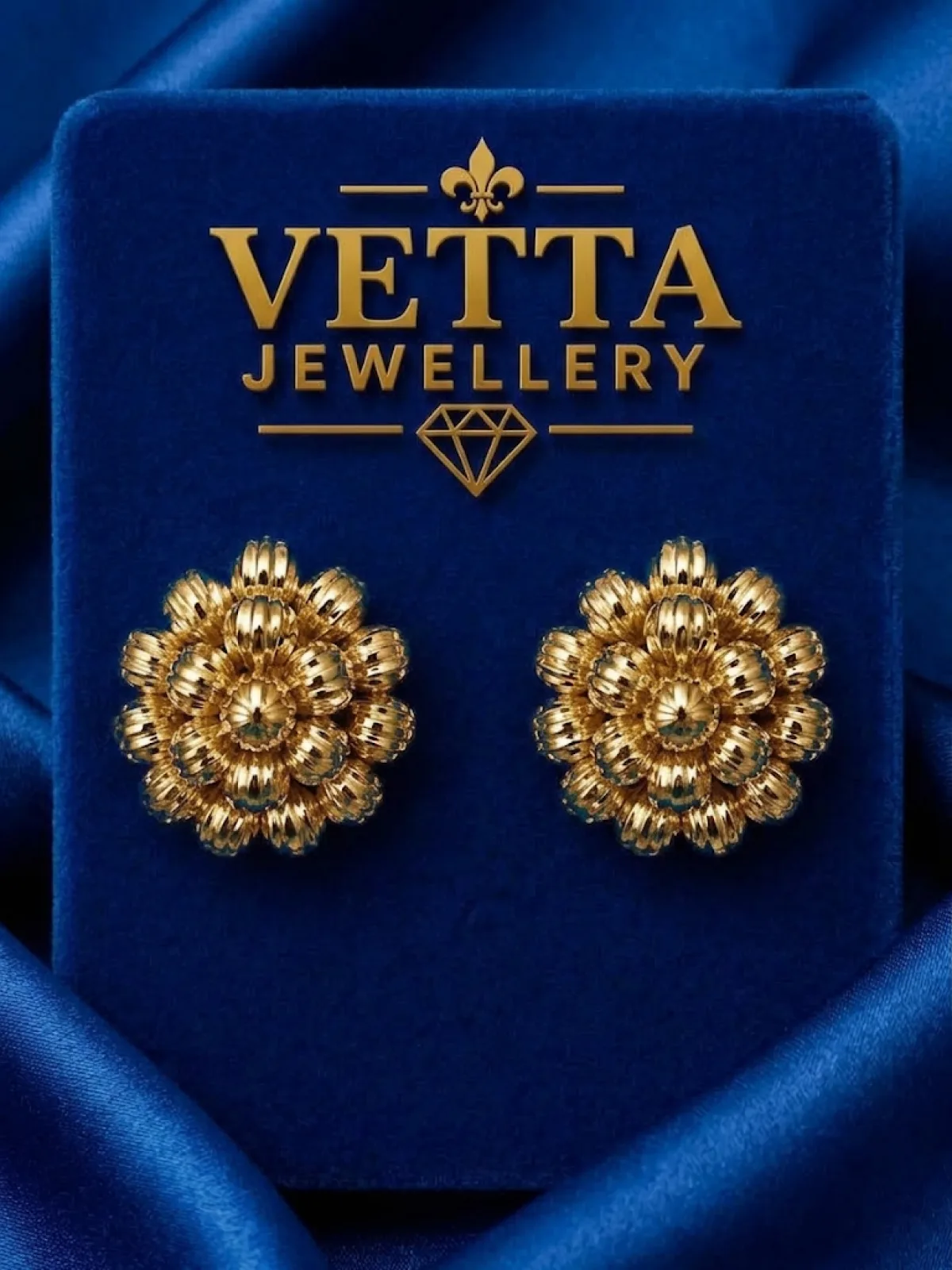 Женские серьги золотые VETTA HJ242