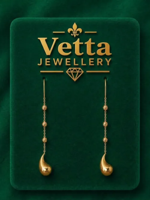Серьги-цепочки VETTA HJ366, золото 585 пробы