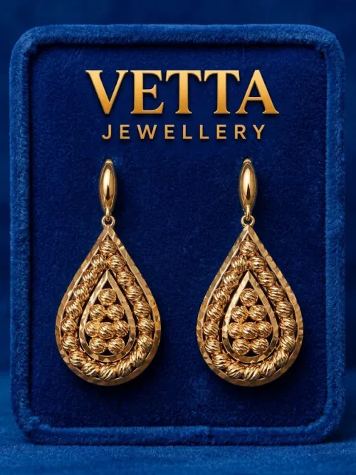Серьги женские VETTA HJ416, золото 585 проба