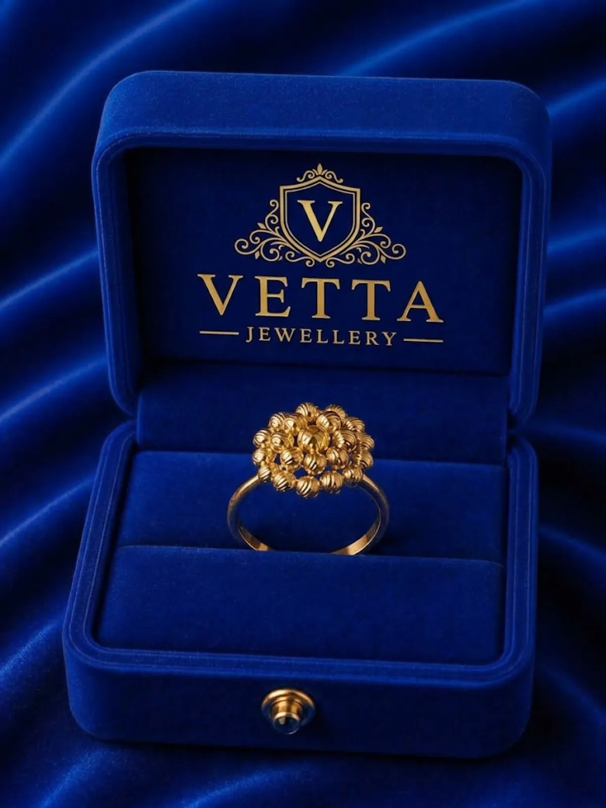 Кольцо женское VETTA HJ619-1, золото 585 пробы, 0.95 г