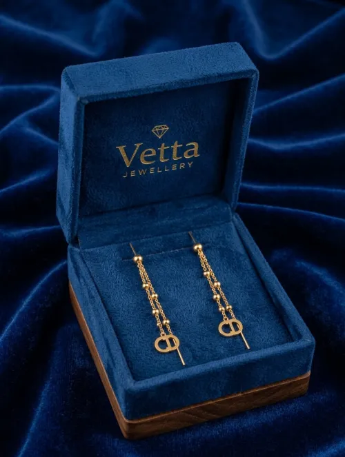 Серьги женские VETTA HJ878, золото 585 пробы, 1.01 г