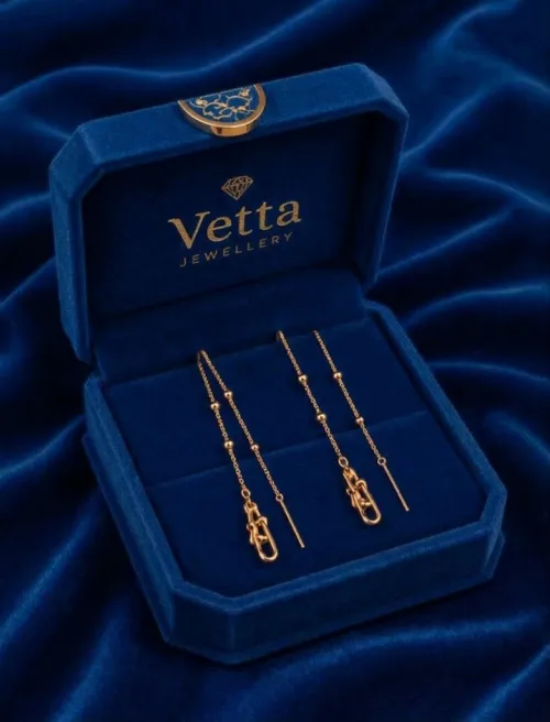 Серьги женские VETTA HJ879, золото 585 пробы, 1.48 г