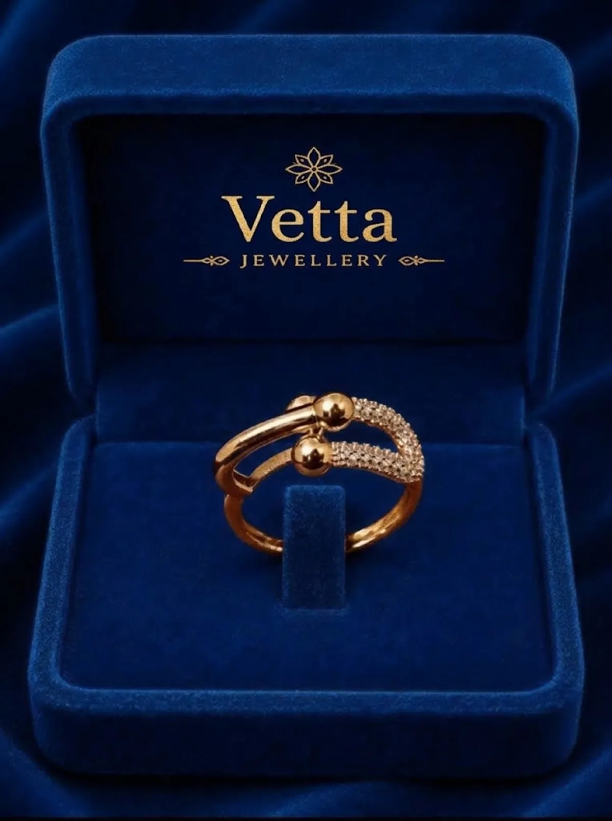 Кольцо женское VETTA HJ882, золото 585 пробы, 1.51 г