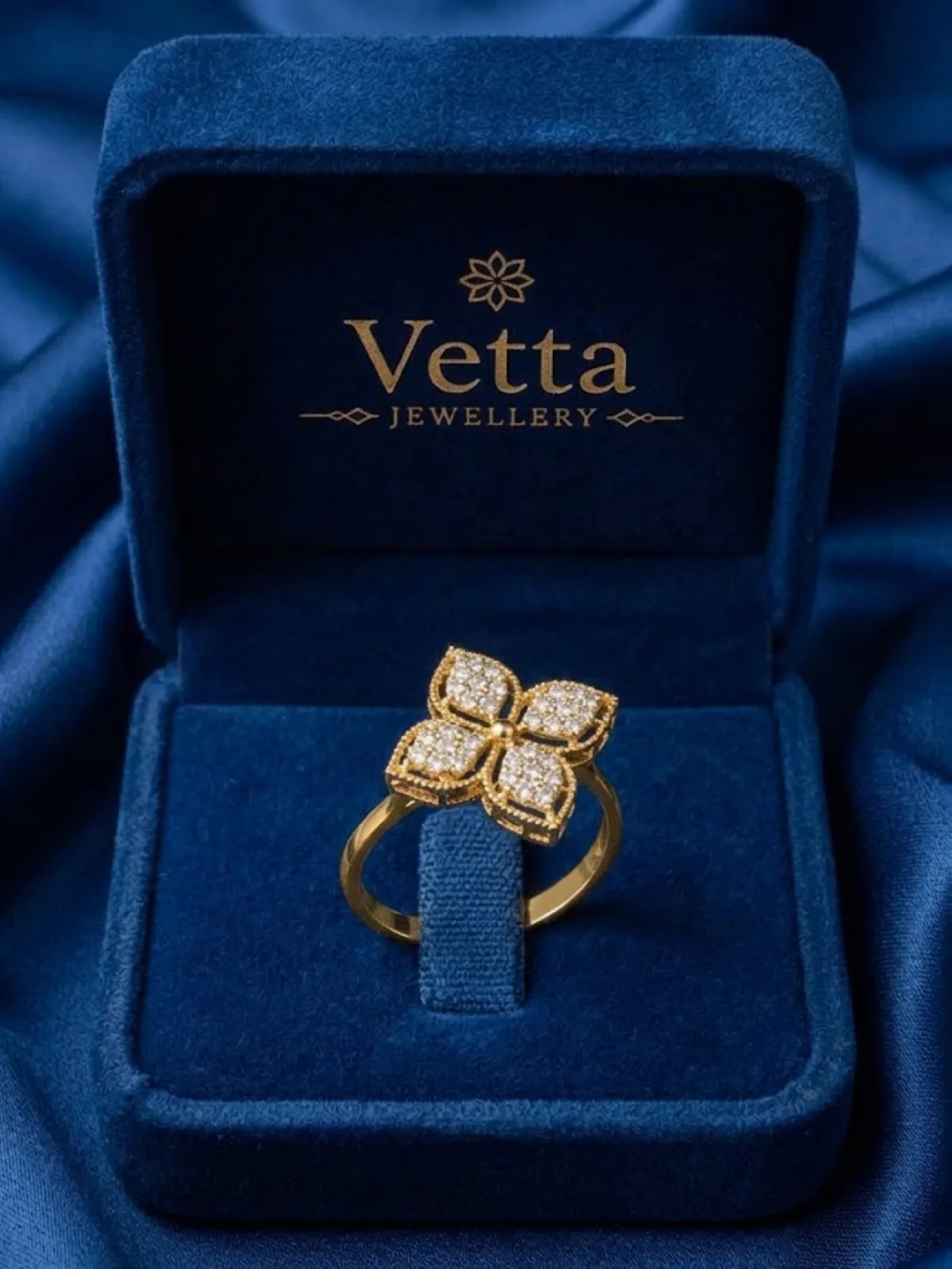 Кольцо женское VETTA HJ885, золото 585 пробы, 1.10 г