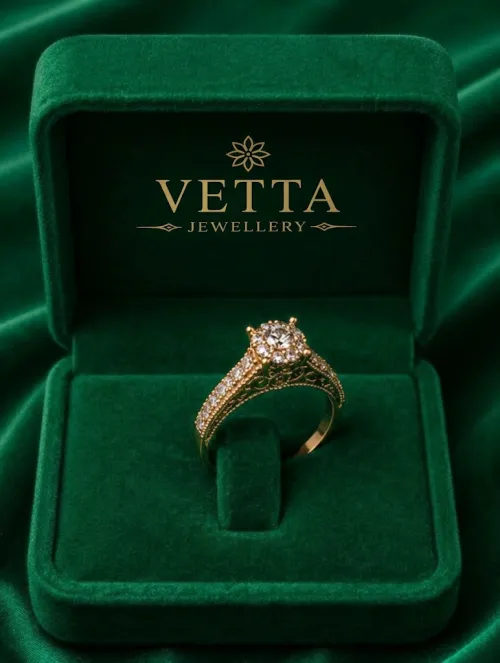 Кольцо женское VETTA HJ890, золото 585 пробы, 2.24 г