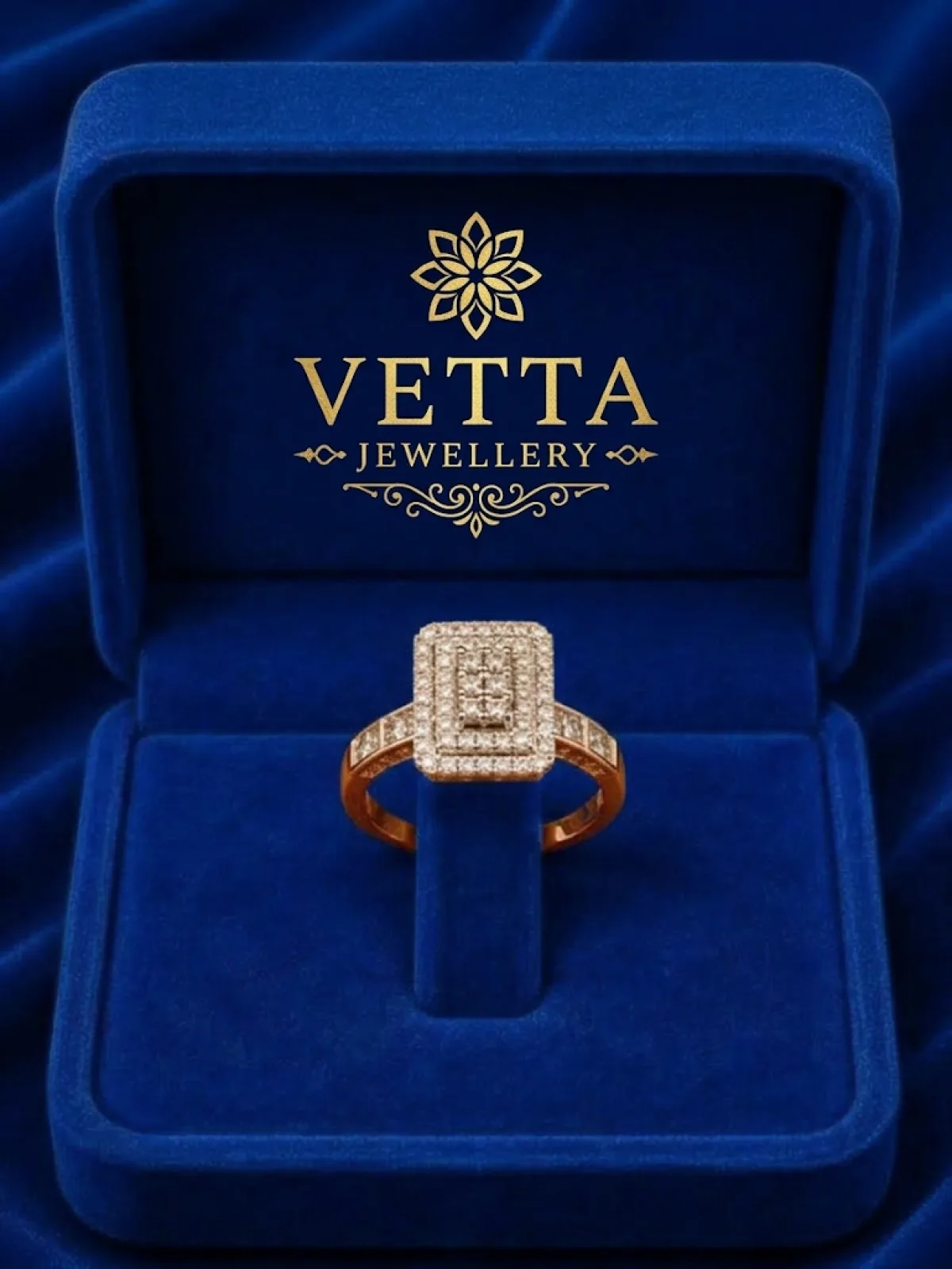Кольцо женское VETTA HJ897, золото 585 пробы, 1.86 г
