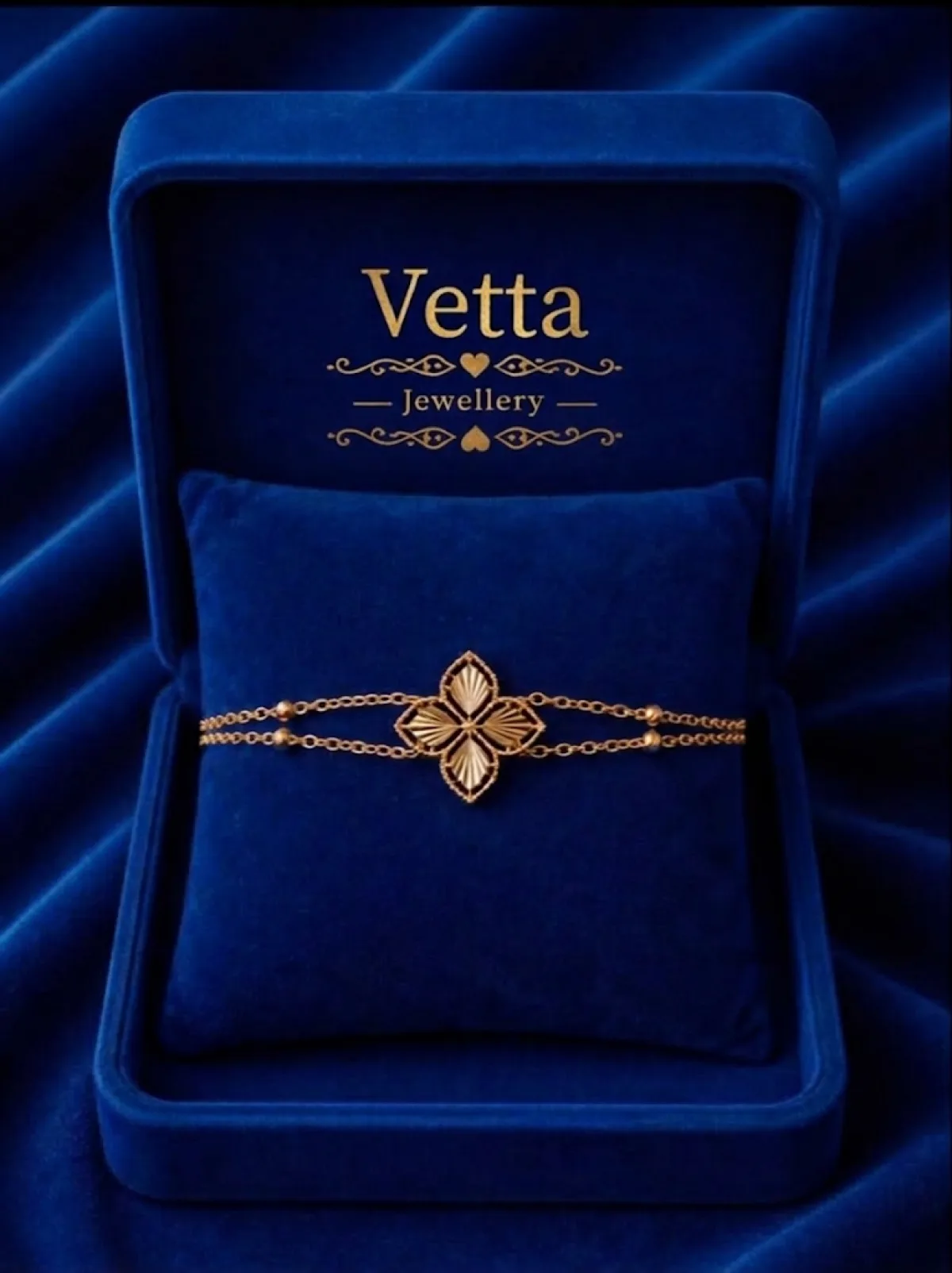 Браслет женский VETTA HJ918, золото 585 пробы, 1.43 г