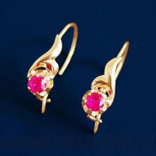 Qızıl sırğa Vetta Jewellery 10042, 585 əyar