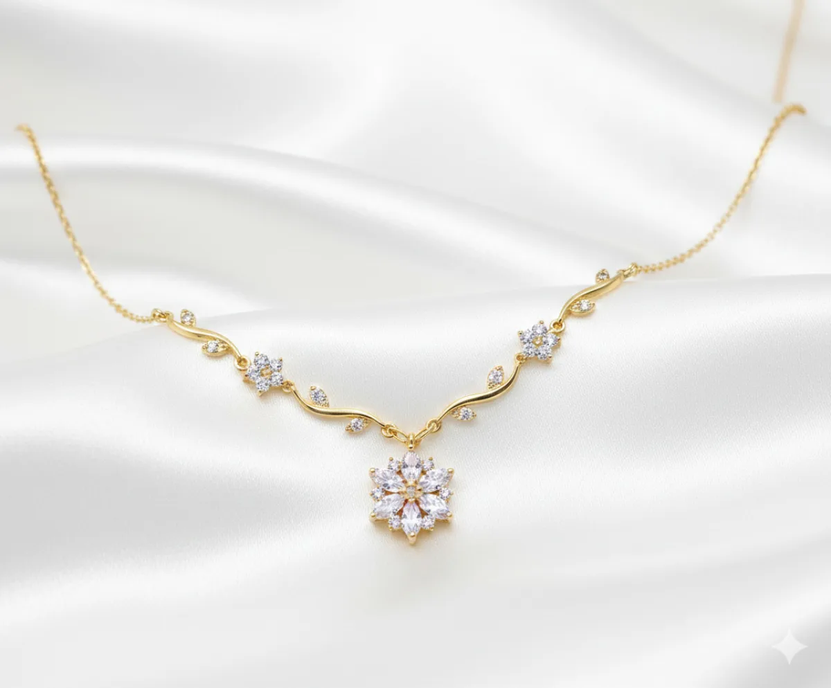 Qadın üçün qızıl boyunbağı Vetta Jewellery 10303, 585 əyar