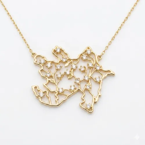 Qadın üçün qızıl boyunbağı Vetta Jewellery 10453, 585 əyar