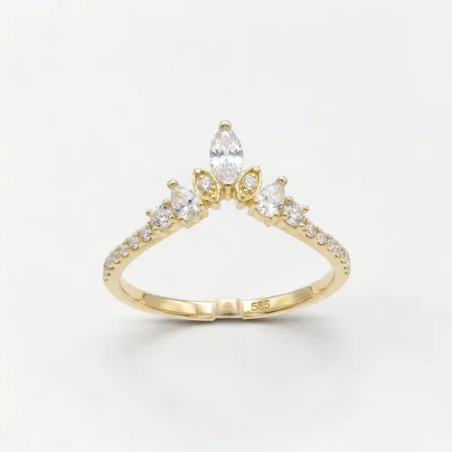 Qadın üçün qızıl üzük Vetta Jewellery 10447, 585 əyar