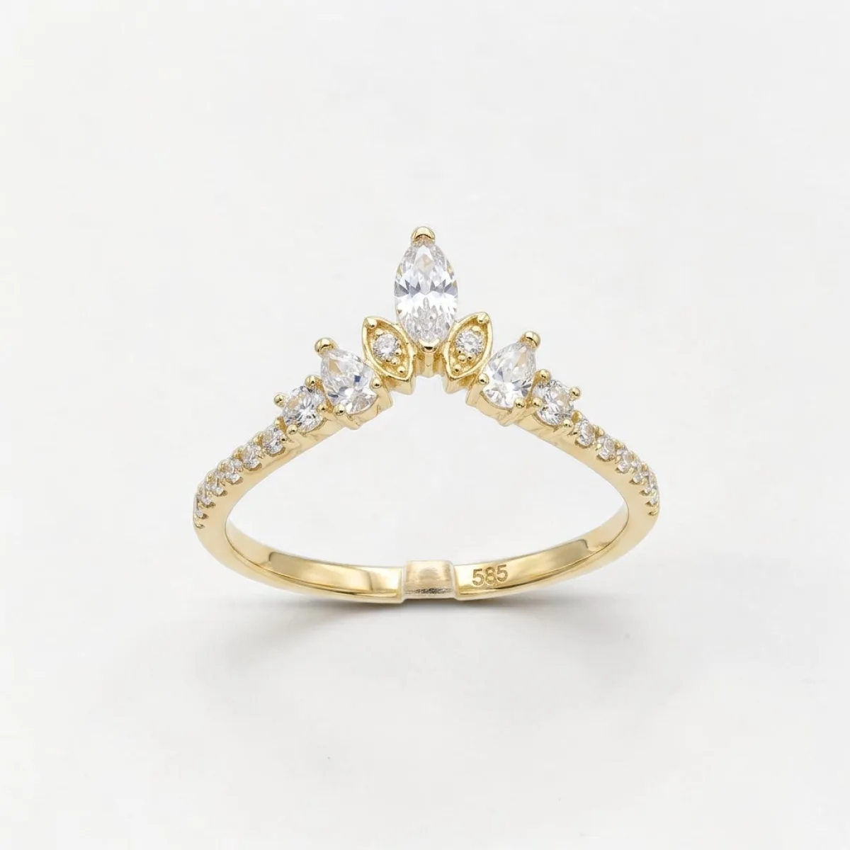 Qadın üçün qızıl üzük Vetta Jewellery 10447, 585 əyar