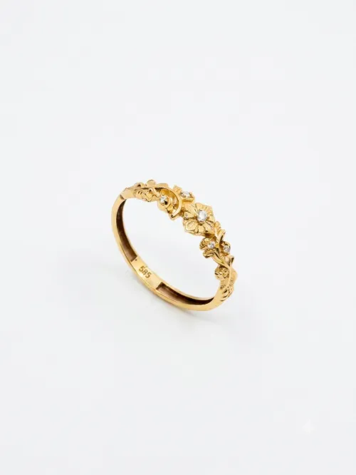 Qadın üçün qızıl möhür üzük Vetta Jewellery 10550, 585 əyar