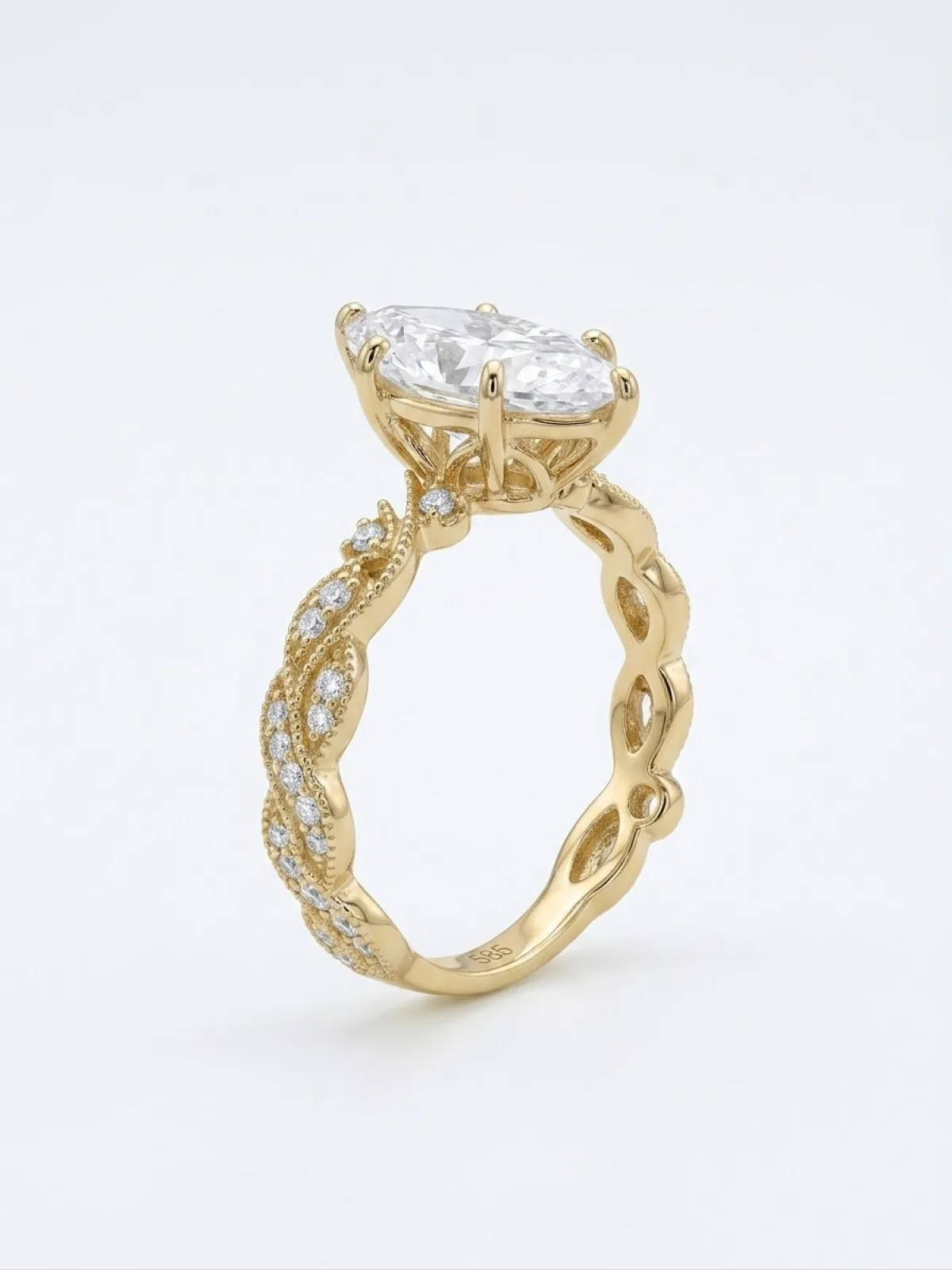 Qadın üçün qızıl üzük Vetta Jewellery 10620, 585 əyar