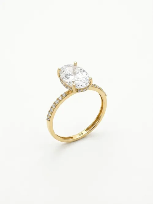 Qadın üçün qızıl üzük Vetta Jewellery 10619, 585 əyar