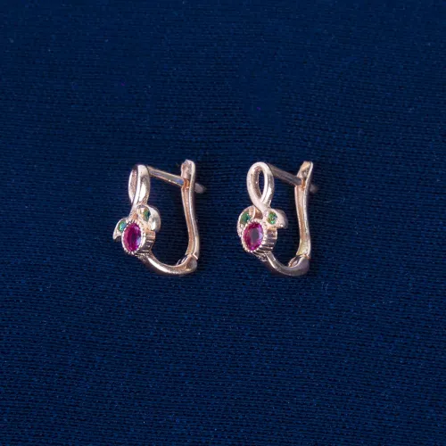 Детские серьги Vetta Jewellery 541 золотистые