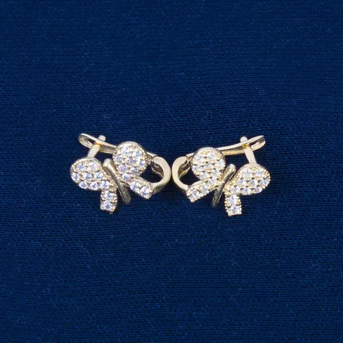 Детские серьги Vetta Jewellery 542 золотистые