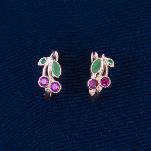 Детские серьги Vetta Jewellery 549 золотистые