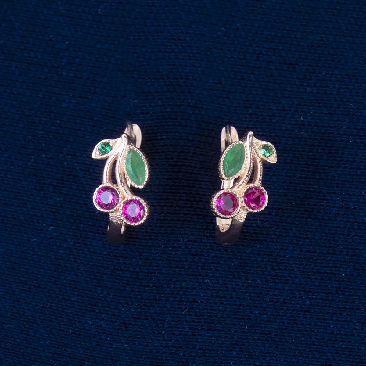 Uşaq üçün qızıl sırğa Vetta Jewellery 549_QIRMIZI, 585 əyar